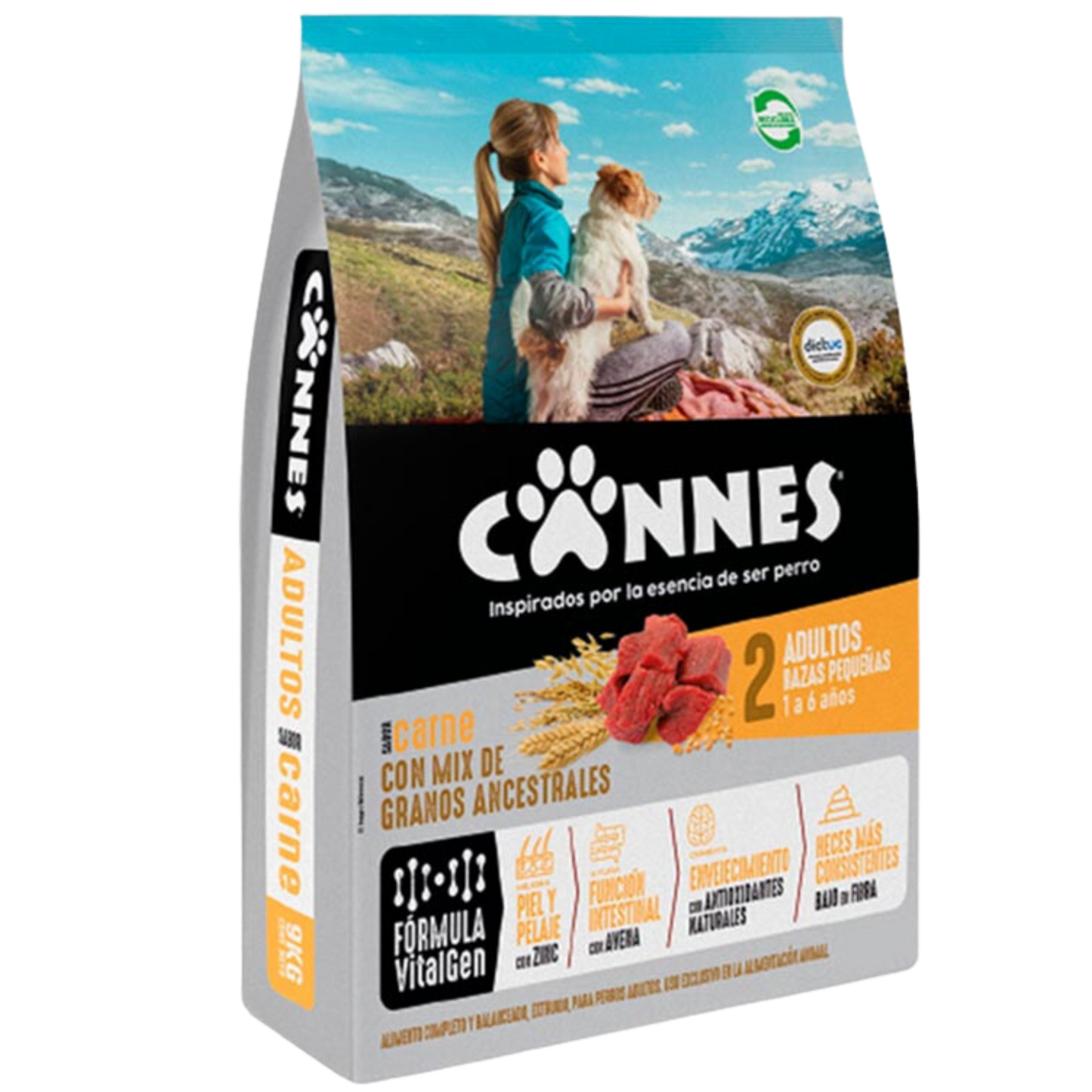 Cannes Adulto Raza Pequeña Carne y Cereales 18 KG