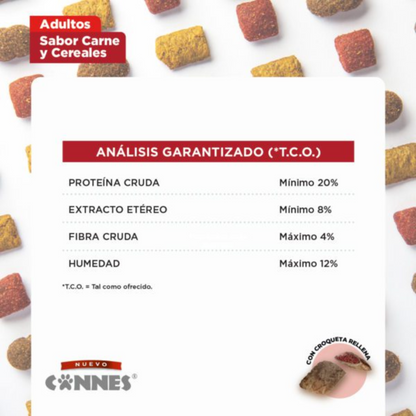 Cannes Adulto Carne y Cereales 18 KG