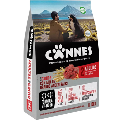 Cannes Adulto Carne y Cereales 18 KG