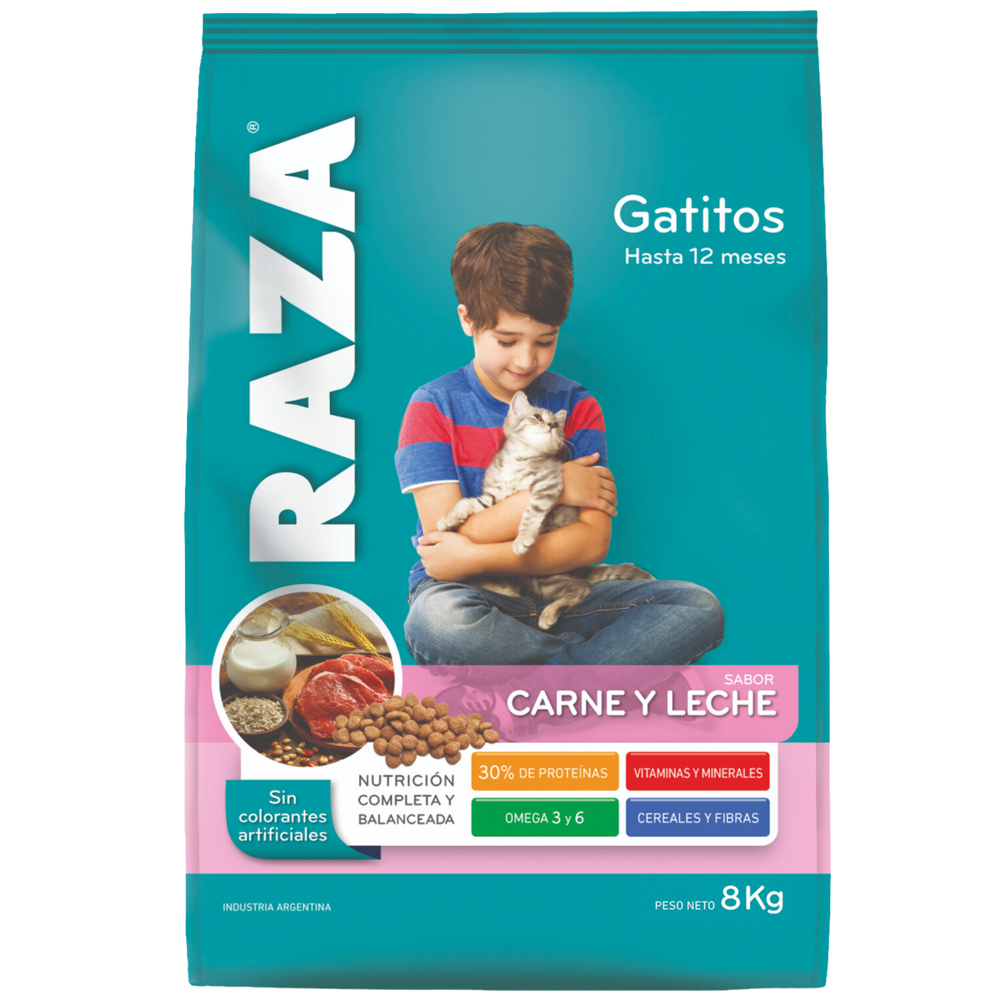 Raza Gatitos Carne y Leche 8 KG